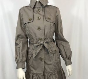 ♠️Ted Baker ruffle hem trench coat ♠️